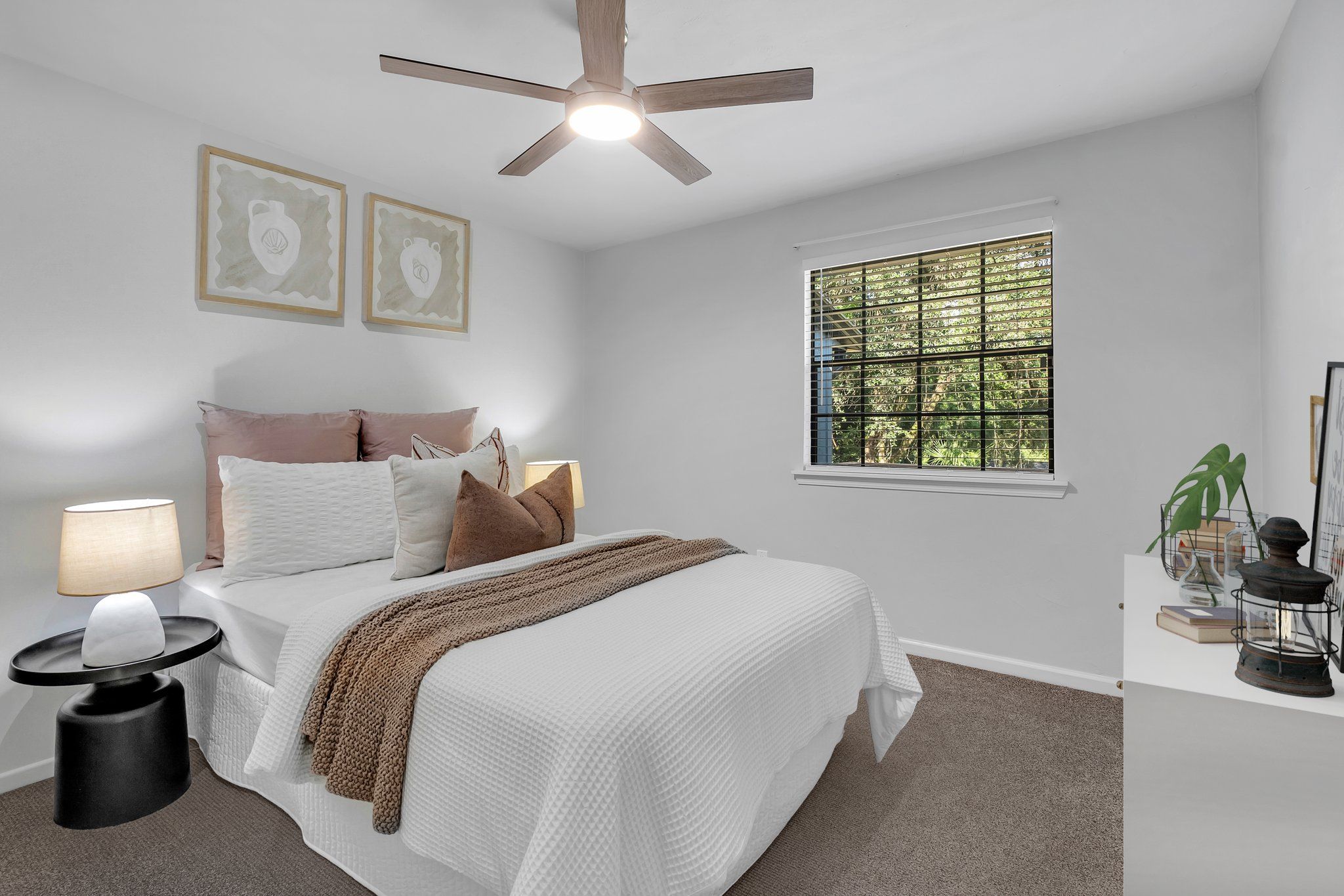 Second bedroom, staged as a guest room